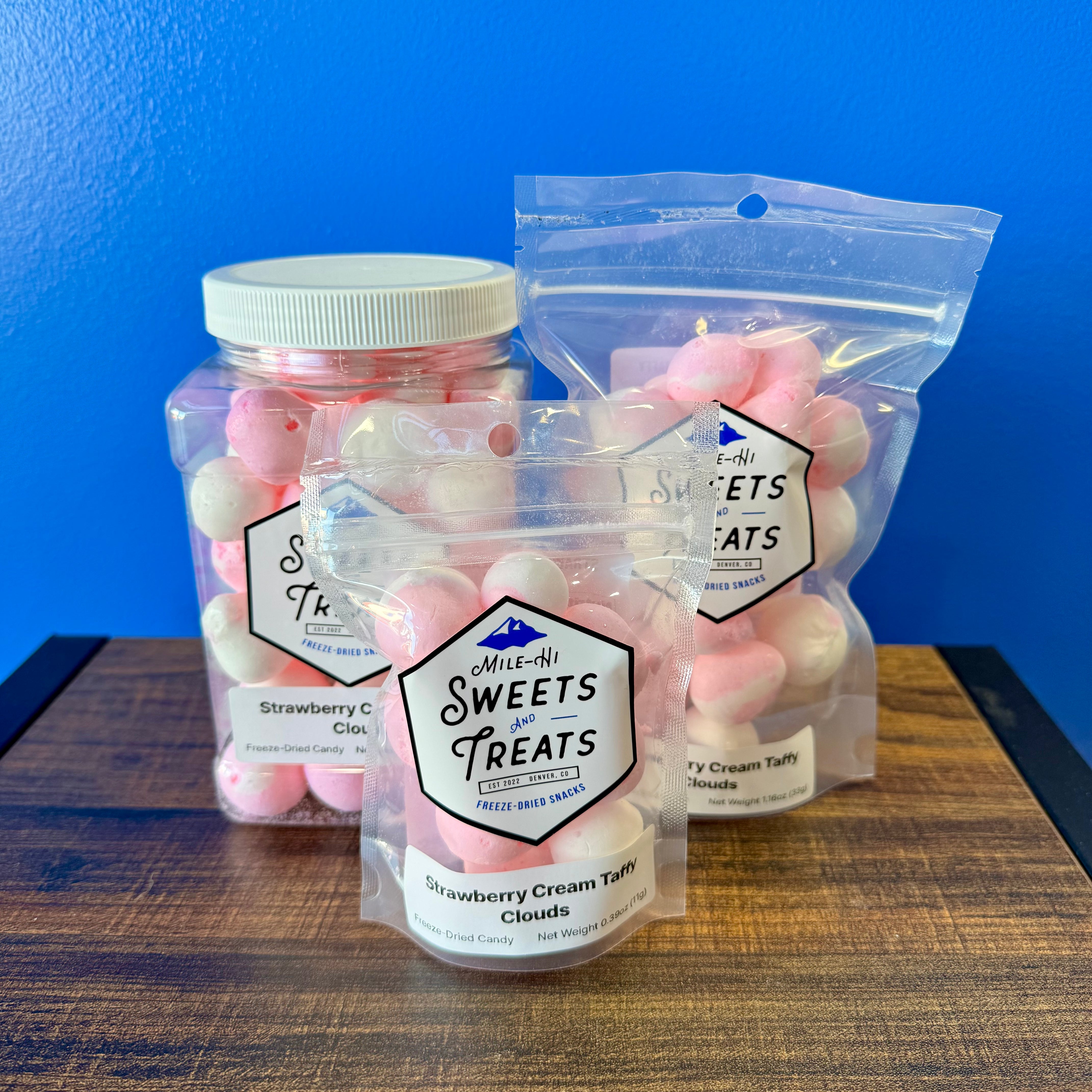 Strawberry Cream Taffy Clouds